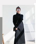 Дамска рокля за бременни с поло яка