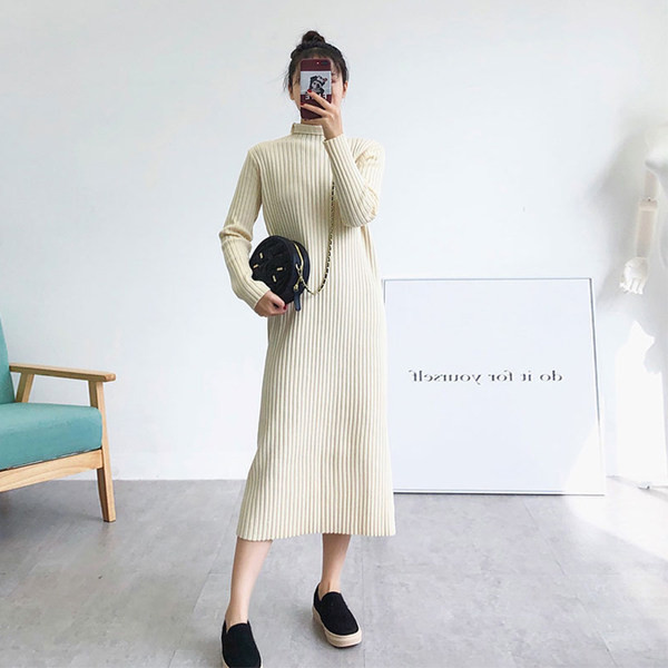 Дамска рокля за бременни с поло яка 