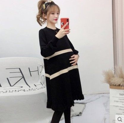 Дамска зимна рокля в три цвята 