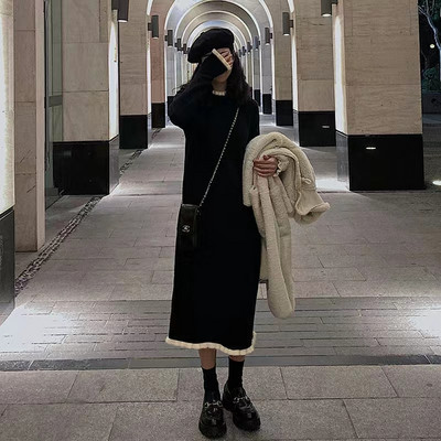 Дамска поларена рокля за бременни