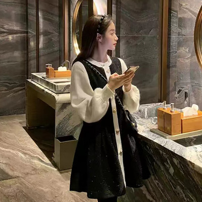 Дамска модерна рокля с копчета за бременни