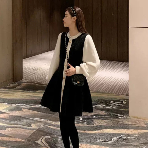 Дамска модерна рокля с копчета за бременни 