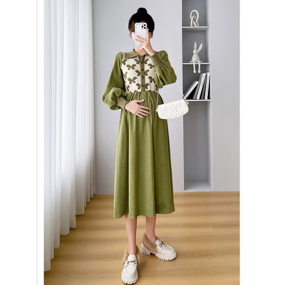 Дамска рокля - с копчета за бременни