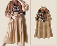 Дамска рокля за бременни със средна дължина