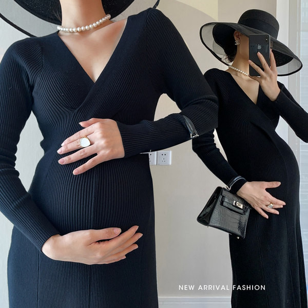 Дамска елегантна - рокля за бременни 