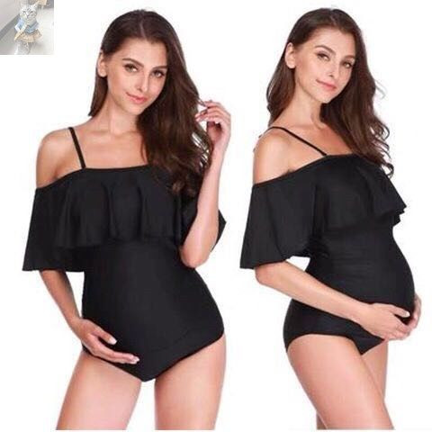 Дамски цял бански за бременни с регулируеми презрамки