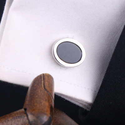 Мъжки ръкавели с цветни камъни