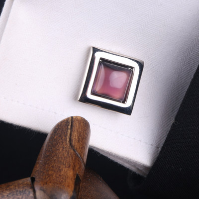 Мъжки ръкавели с цветни камъни