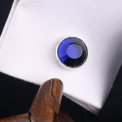 Мъжки ръкавели с цветни камъни