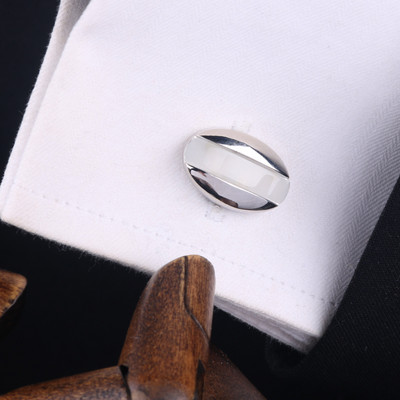 Мъжки ръкавели с цветни камъни