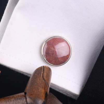 Мъжки ръкавели с цветни камъни