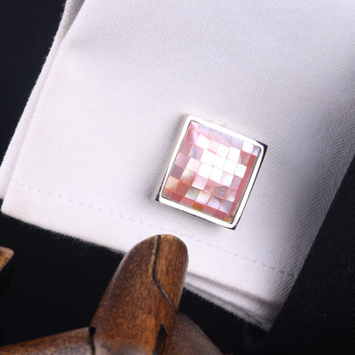 Мъжки ръкавели с цветни камъни