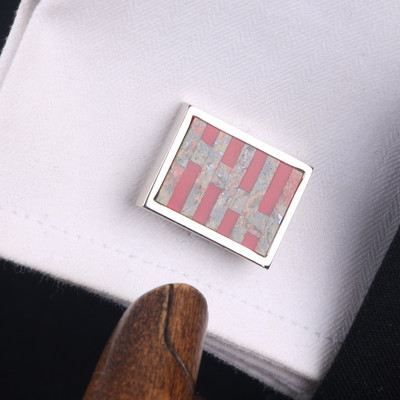 Мъжки ръкавели с цветни камъни