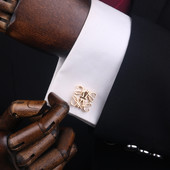 Мъжки ръкавели в златист цвят