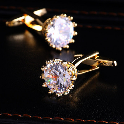 Модерни мъжки ръкавели с цветни камъни