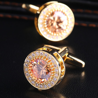 Модерни мъжки ръкавели с цветни камъни