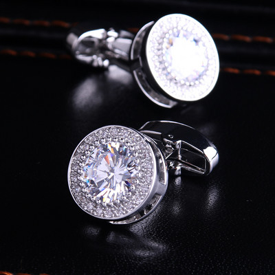 Модерни мъжки ръкавели с цветни камъни