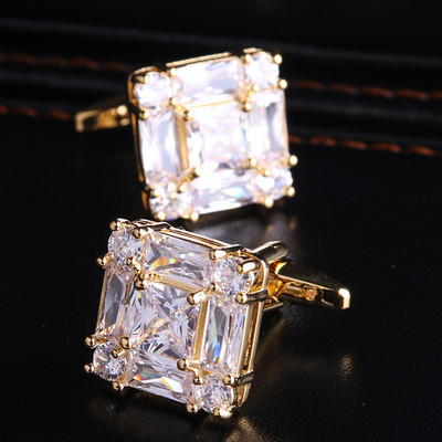 Модерни мъжки ръкавели с цветни камъни