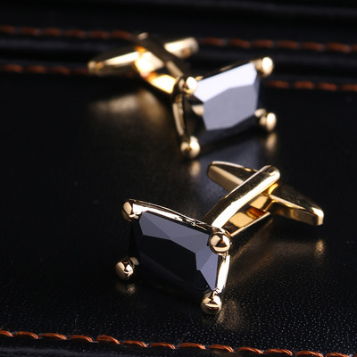 Модерни мъжки ръкавели с цветни камъни