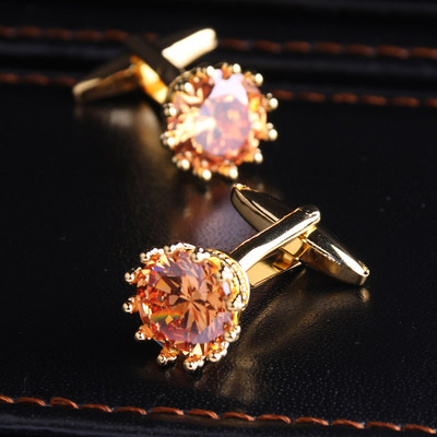 Модерни мъжки ръкавели с цветни камъни