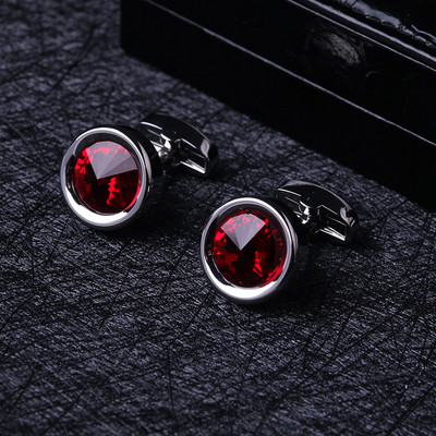 Модерни мъжки ръкавели с цветни камъни