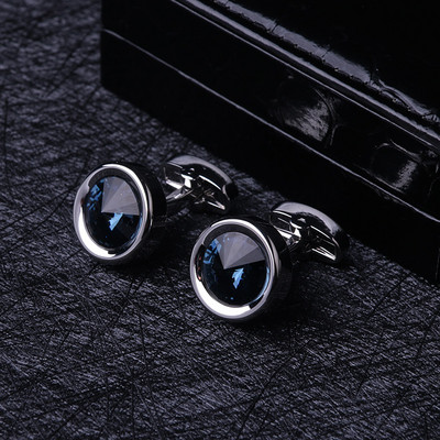 Модерни мъжки ръкавели с цветни камъни