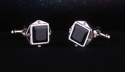 Модерни ръкавели с декоративни камъни -за мъже