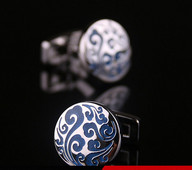 Мъжки ръкавели с камъни -няколко модела