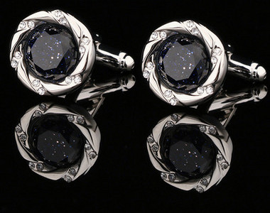 Модерни мъжки ръкавели с камъни -няколко модела