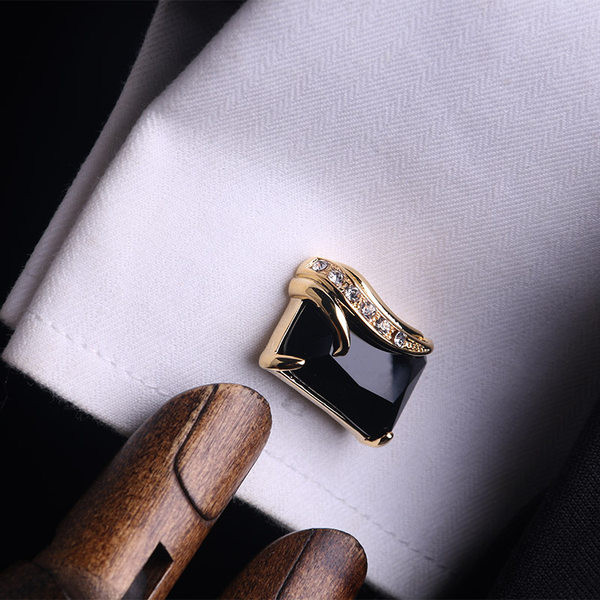 Мъжки ръкавели с цветни камъни