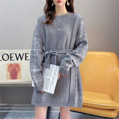 Дамска рокля с колан за бременни 