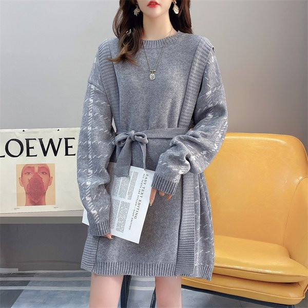 Дамска рокля с колан за бременни 