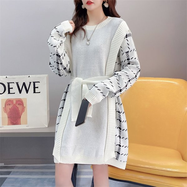 Дамска рокля с колан за бременни 