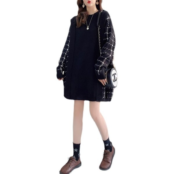 Дамска рокля с колан за бременни 