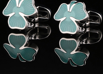 Копчета за ръкавели в формата на детелина за мъже