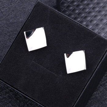 Метални копчета за ръкавели в сребрист цвят