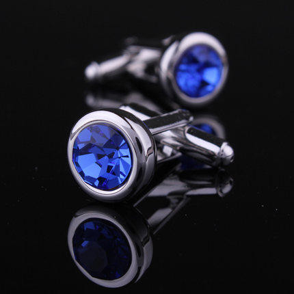 Мъжки ръкавели с декоративни цветни кристали 