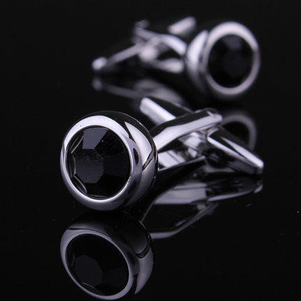 Мъжки ръкавели с декоративни цветни кристали 