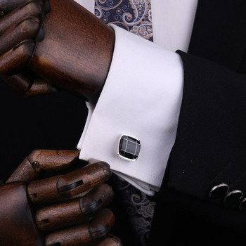 Мъжки квадратни черни ръкавели 