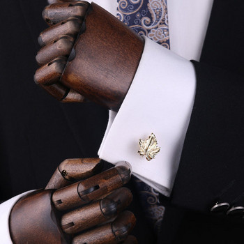 Мъжки копчета за ръкавели с форма на листо