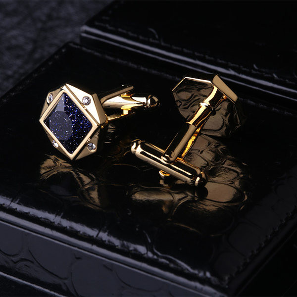 Мъжки ежедневни копчета за ръкавели с камъни