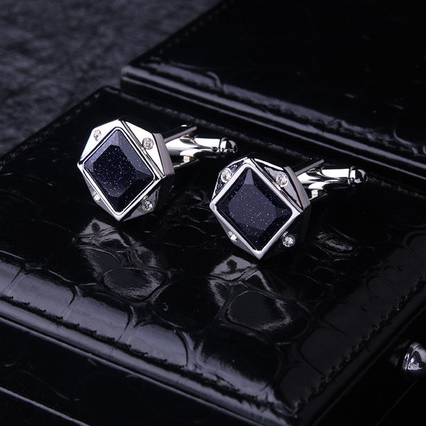Мъжки ежедневни копчета за ръкавели с камъни