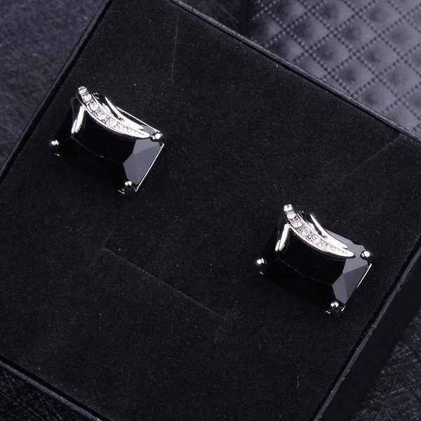 Мъжки  копчета за ръкавели с камъни