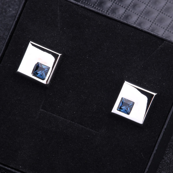 Модерни мъжки ръкавели с декоративни камъни