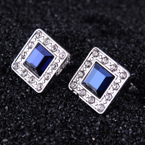 Квадратни мъжки копчета с камъни за ръкавели