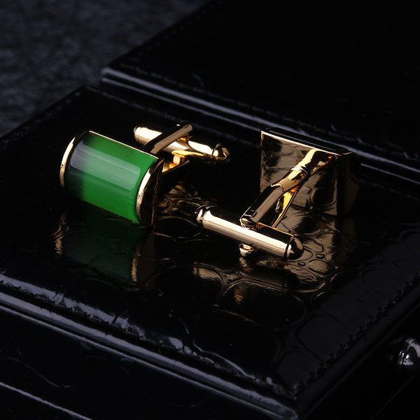 Мъжки копчета за ръкавели с камък