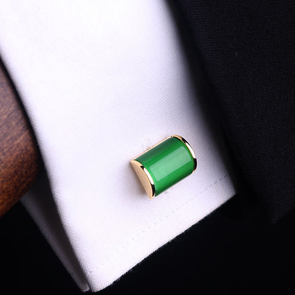 Мъжки копчета за ръкавели с камък