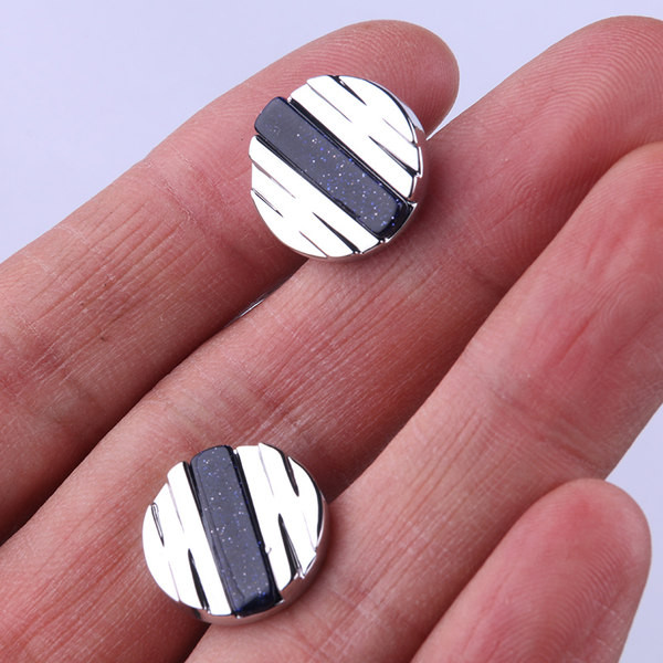 Мъжки копчета за ръкавели с ивици