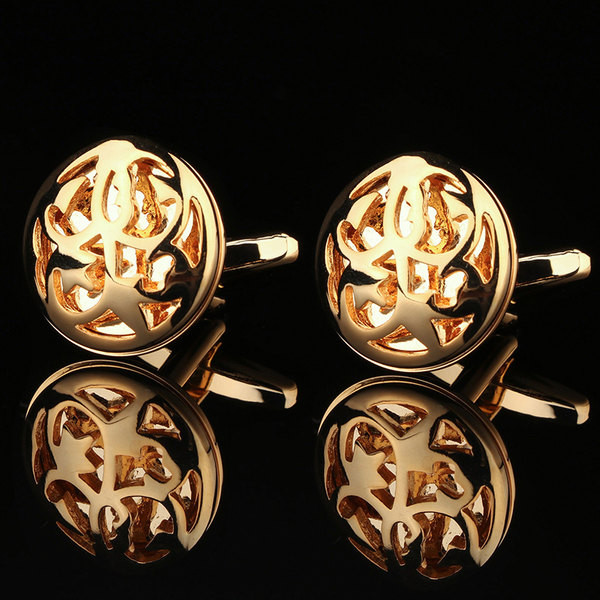 Мъжки копчета за ръкавели с гравюра