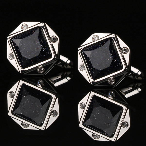 Мъжки кръгли черни ръкавели